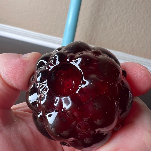 Vintage 1980's Beacon Hill Ruby Red Crystal Double Sided Candle Holder Pair - Picture 4 of 4